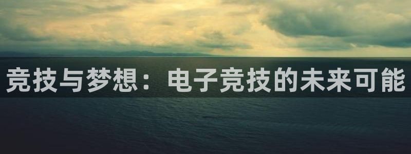 杏耀招商：竞技与梦想：电子竞技的未来可能