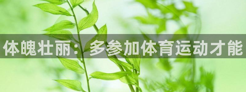 杏耀账号注册登录：体魄壮丽：多参加体育运动才能